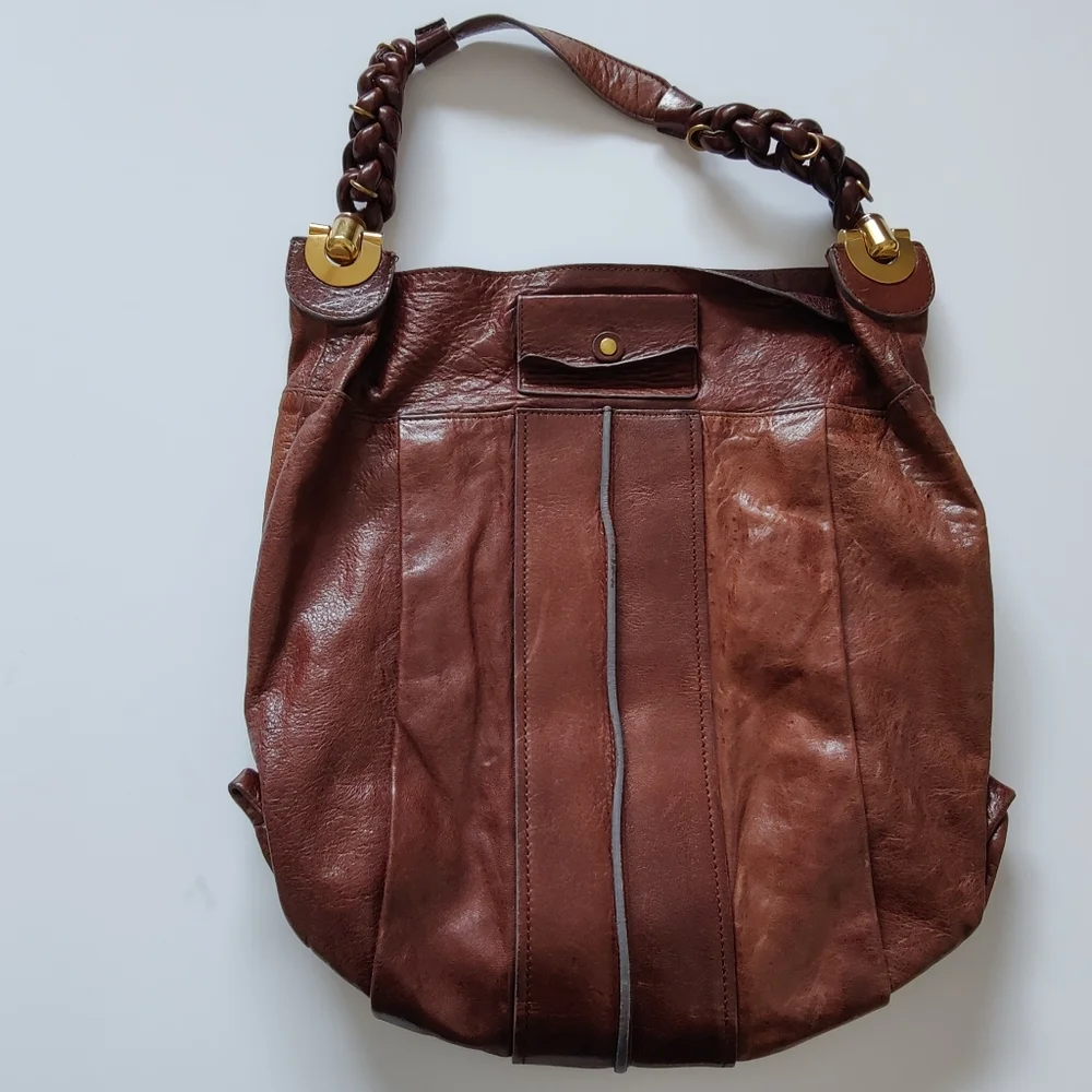 Chloe Lambskin Leather Heloise Large Hobo Satchel Bag